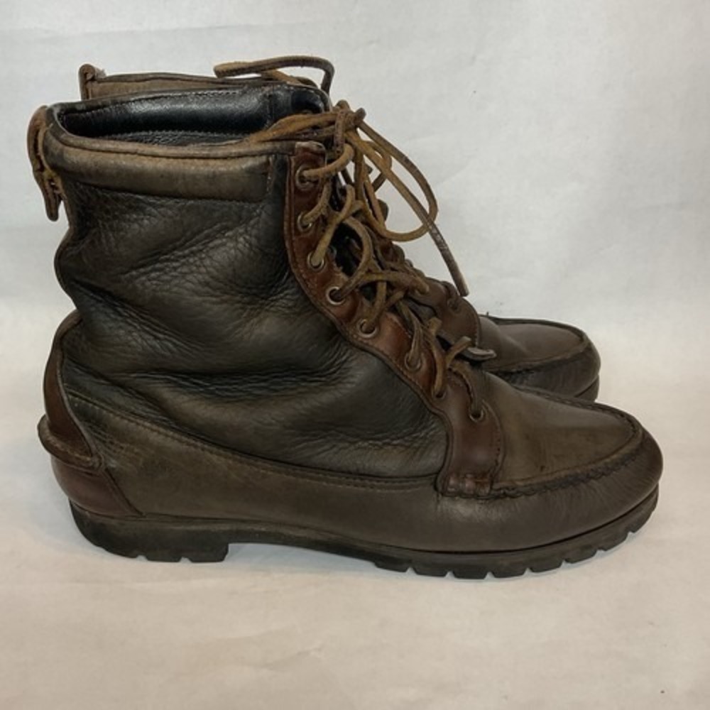 VTG 90s Timberland Gumlite Waterproof Brown/Black Lace Up Ankle Boots Women 8.5M